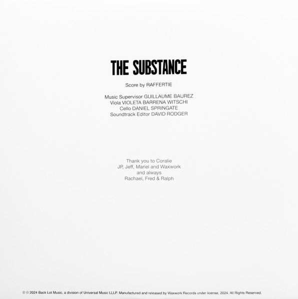 The Substance (Original Soundtrack) - Raffertie