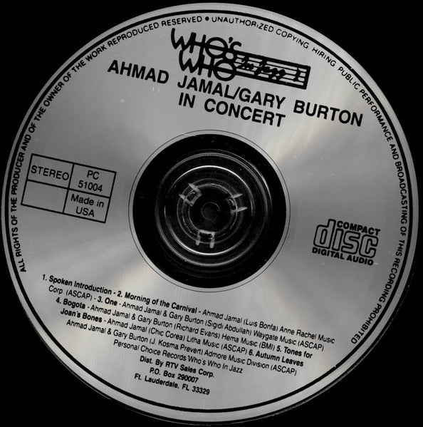 In Concert - Jamal, Ahmad