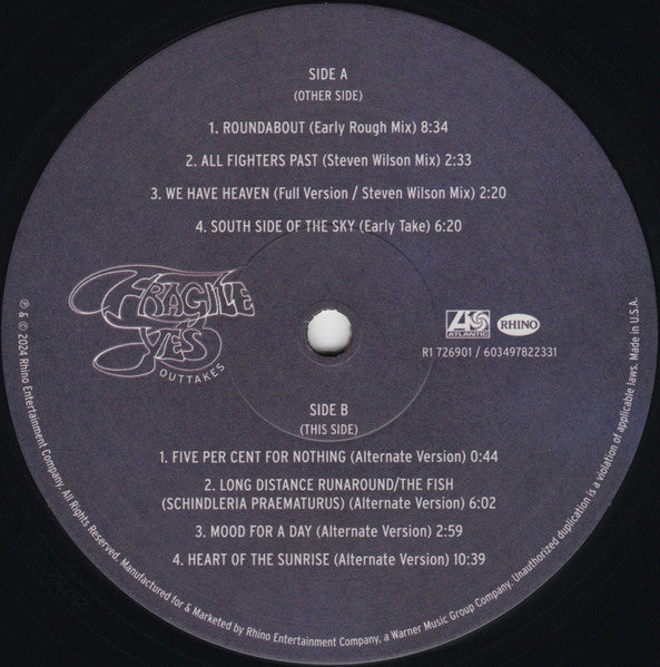 Fragile Outtakes - Yes