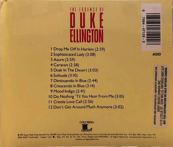 The Essence Of Duke Ellington - Ellington, Duke