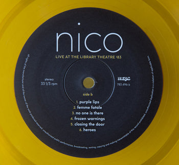 Library Theatre '83 - Nico
