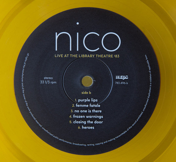Library Theatre '83 - Nico