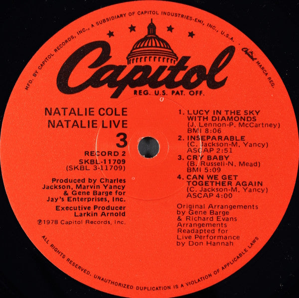 Natalie ... Live! - Cole, Natalie