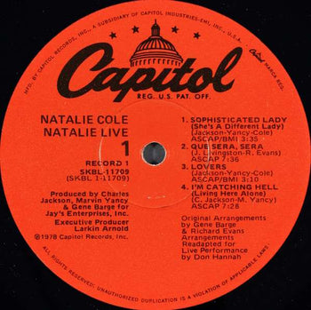 Natalie ... Live! - Cole, Natalie
