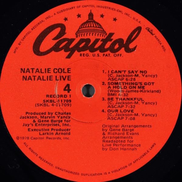 Natalie ... Live! - Cole, Natalie