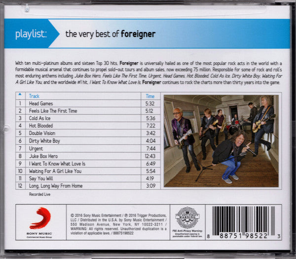 Playlist: Very Best of - Foreigner [CD]