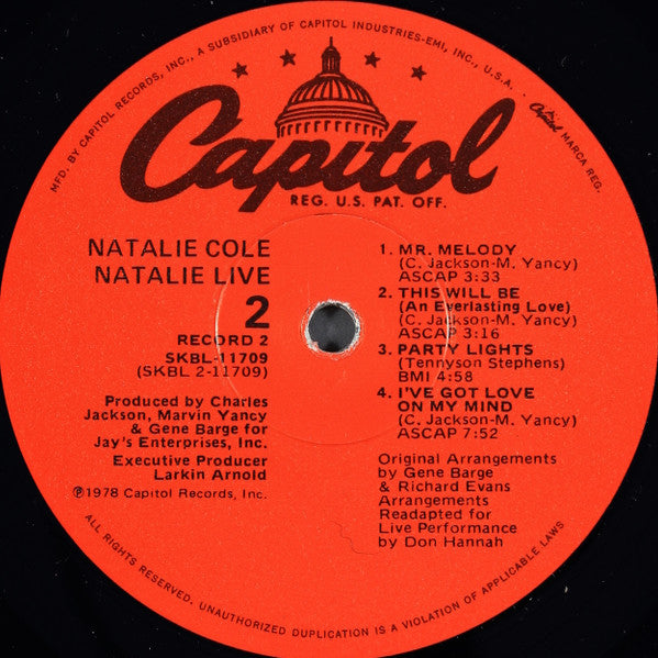 Natalie ... Live! - Cole, Natalie