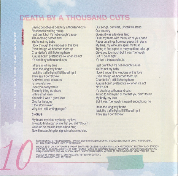 Lover Deluxe Album Version 1 - Swift, Taylor