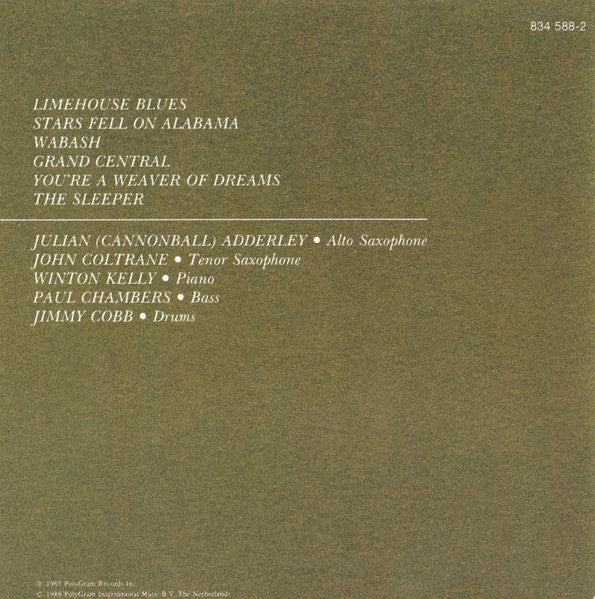 Cannonball & Coltrane - Adderley, Cannonball & John Coltrane