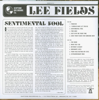 Sentimental Fool - Fields, Lee