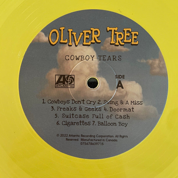 Cowboy Tears [Indie Exclusive Limited Edition Canary Yellow LP] - Oliver Tree