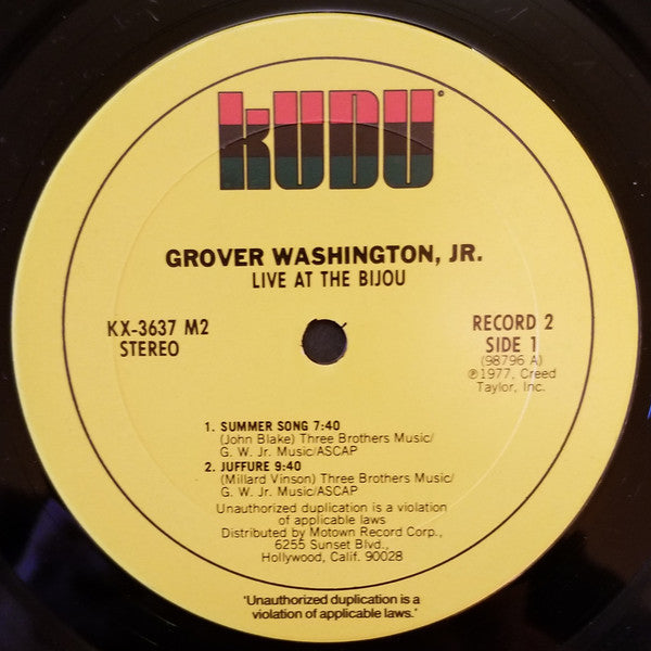 Live At The Bijou - Washington, Jr., Grover