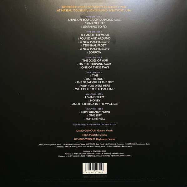 Delicate Sound Of Thunder: Remastered [3LP] - Pink Floyd