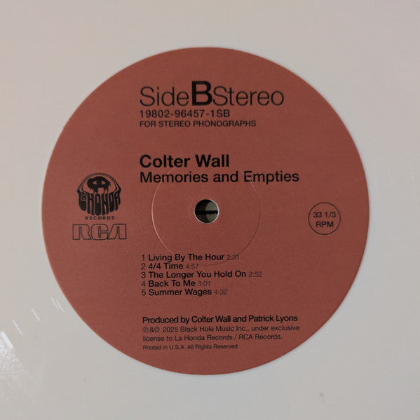 Memories and Empties - Wall, Colter