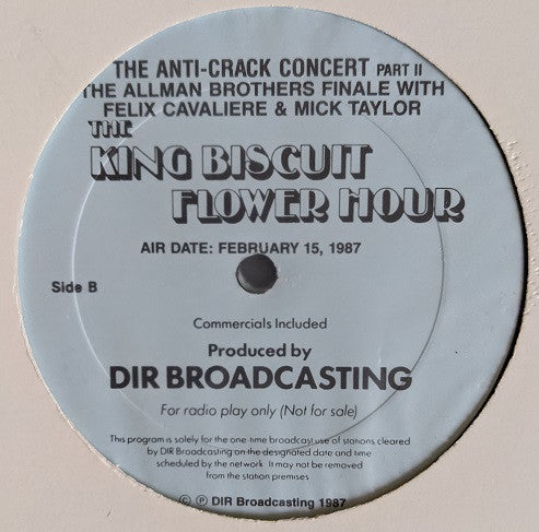 King Biscuit Flower Hour The Anti-Crack Concert Pa - Allman Brothers Band