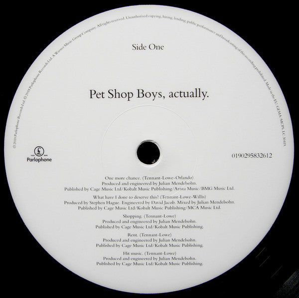 Actually - Pet Shop Boys