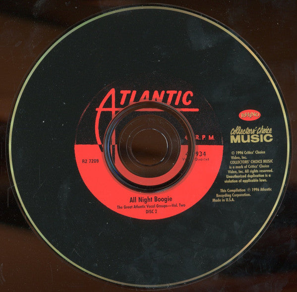 All Night Boogie The Great Atlantic Vocal Groups - - Various