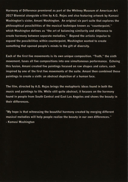 Harmony Of Difference - Washington, Kamasi