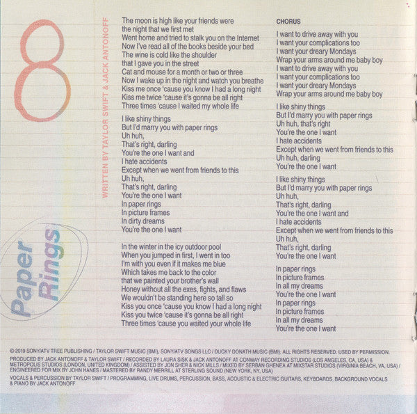 Lover Deluxe Album Version 1 - Swift, Taylor