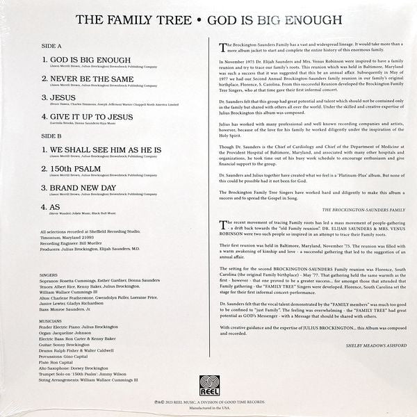 God is Big Enough - Family Tree, The
