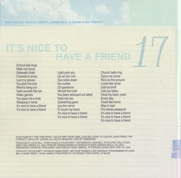 Lover Deluxe Album Version 1 - Swift, Taylor