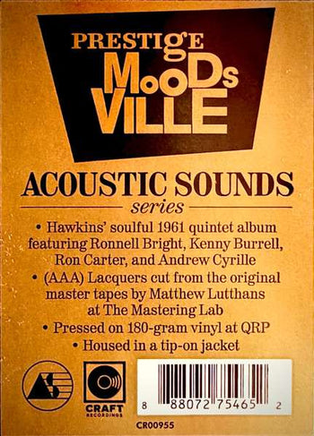 The Hawk Relaxes - Moodsville Acoustic Sounds Series [180g Black - Stoughton tip-on jacket and OBI] - Coleman Hawkins