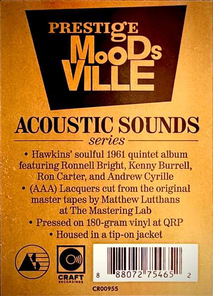 The Hawk Relaxes - Moodsville Acoustic Sounds Series [180g Black - Stoughton tip-on jacket and OBI] - Coleman Hawkins