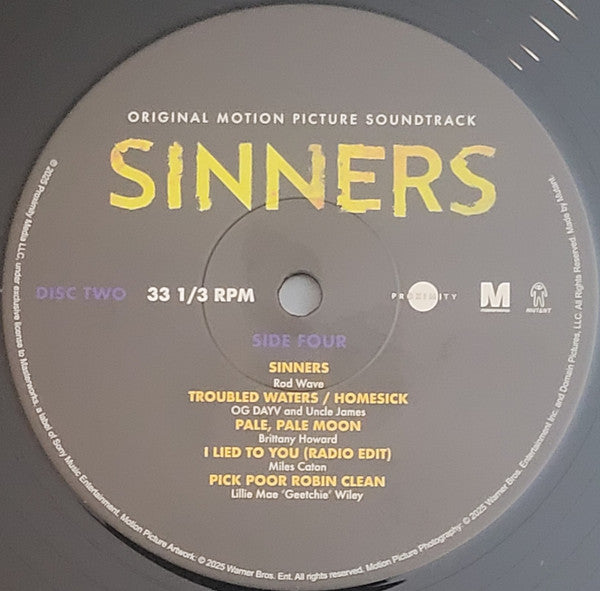 Sinners Soundtrack - Sinners O.S.T. [LP]