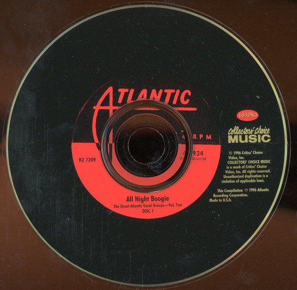 All Night Boogie The Great Atlantic Vocal Groups - - Various