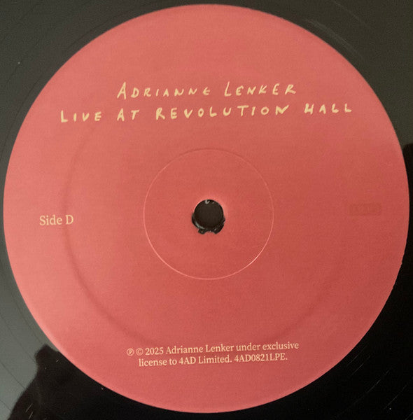 LIVE AT REVOLUTION HALL (RSD) - LENKER,ADRIANNE
