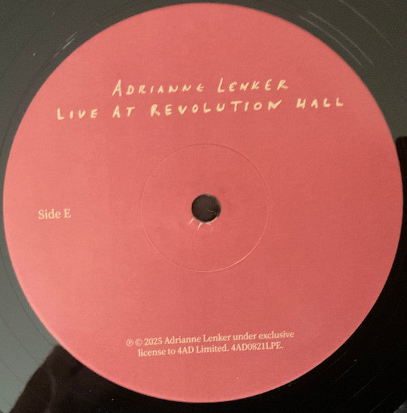 LIVE AT REVOLUTION HALL (RSD) - LENKER,ADRIANNE