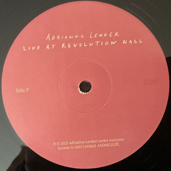 LIVE AT REVOLUTION HALL (RSD) - LENKER,ADRIANNE