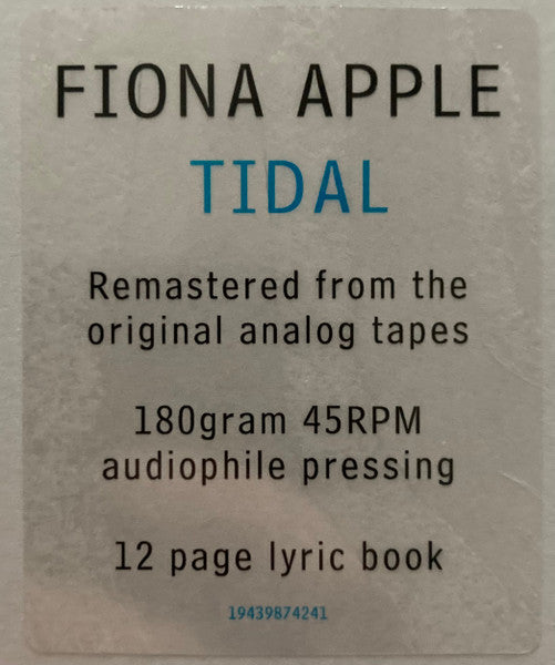 Tidal - Apple, Fiona