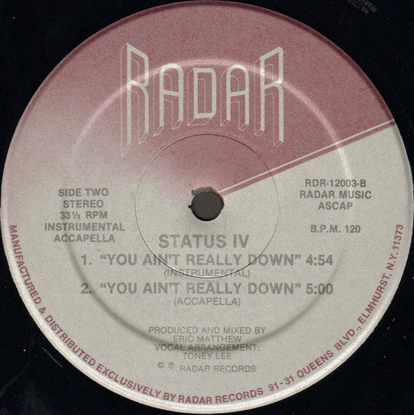 You Ain't Really Down - Status IV