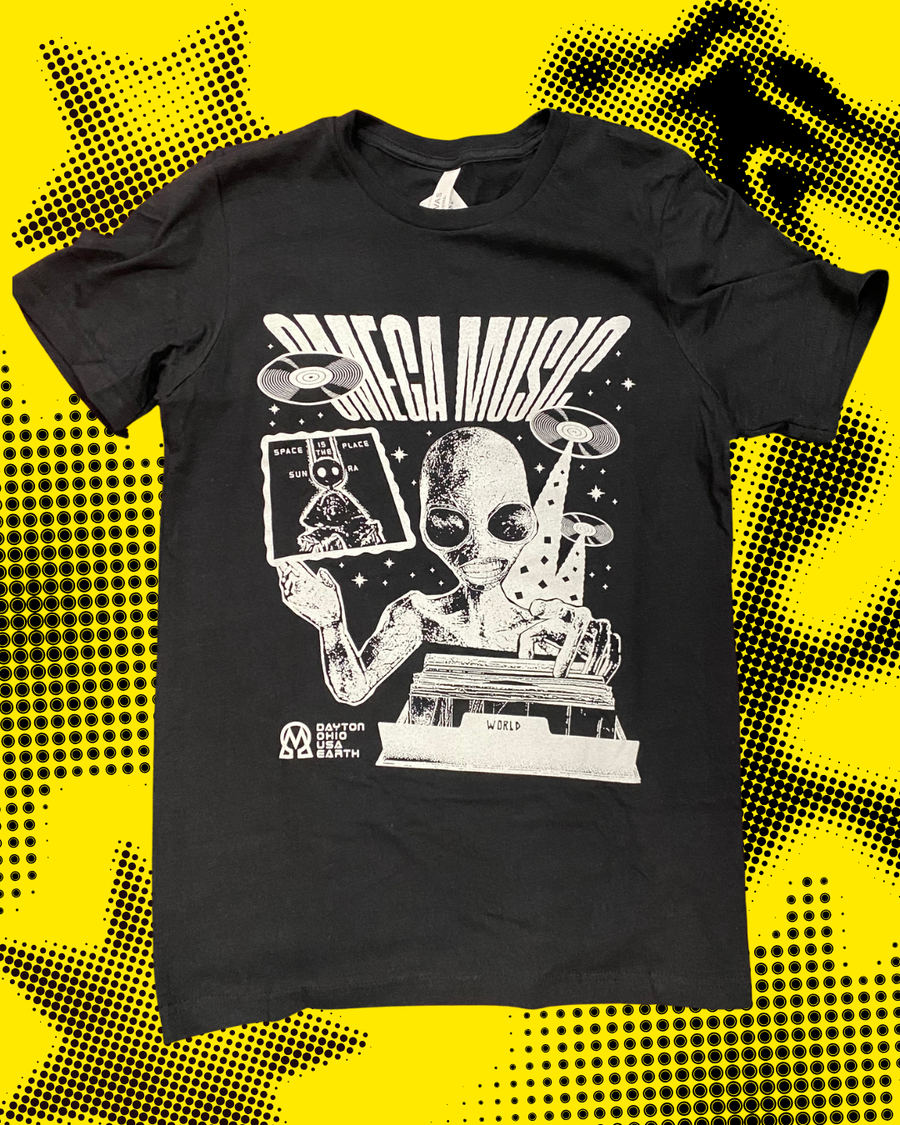 Medium Omega Space Tee (Black Heather + White) -